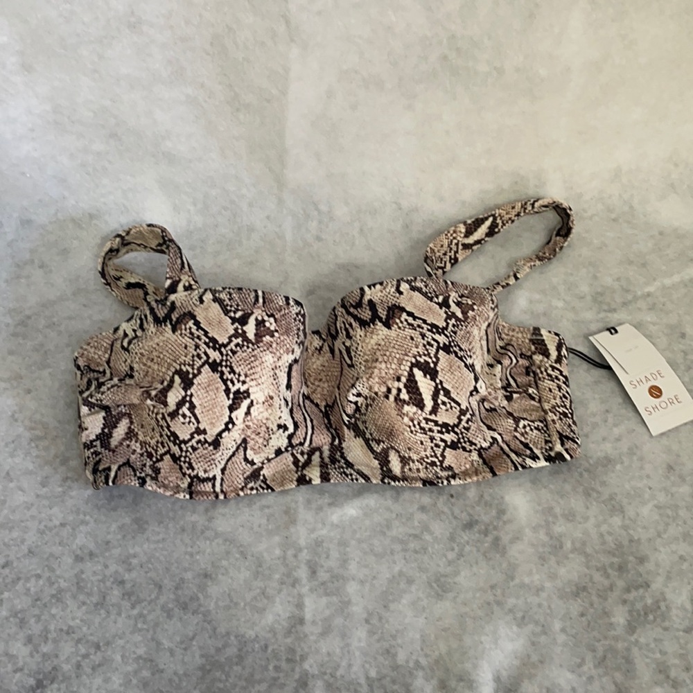 Shade and Shore snakeskin bikini top
